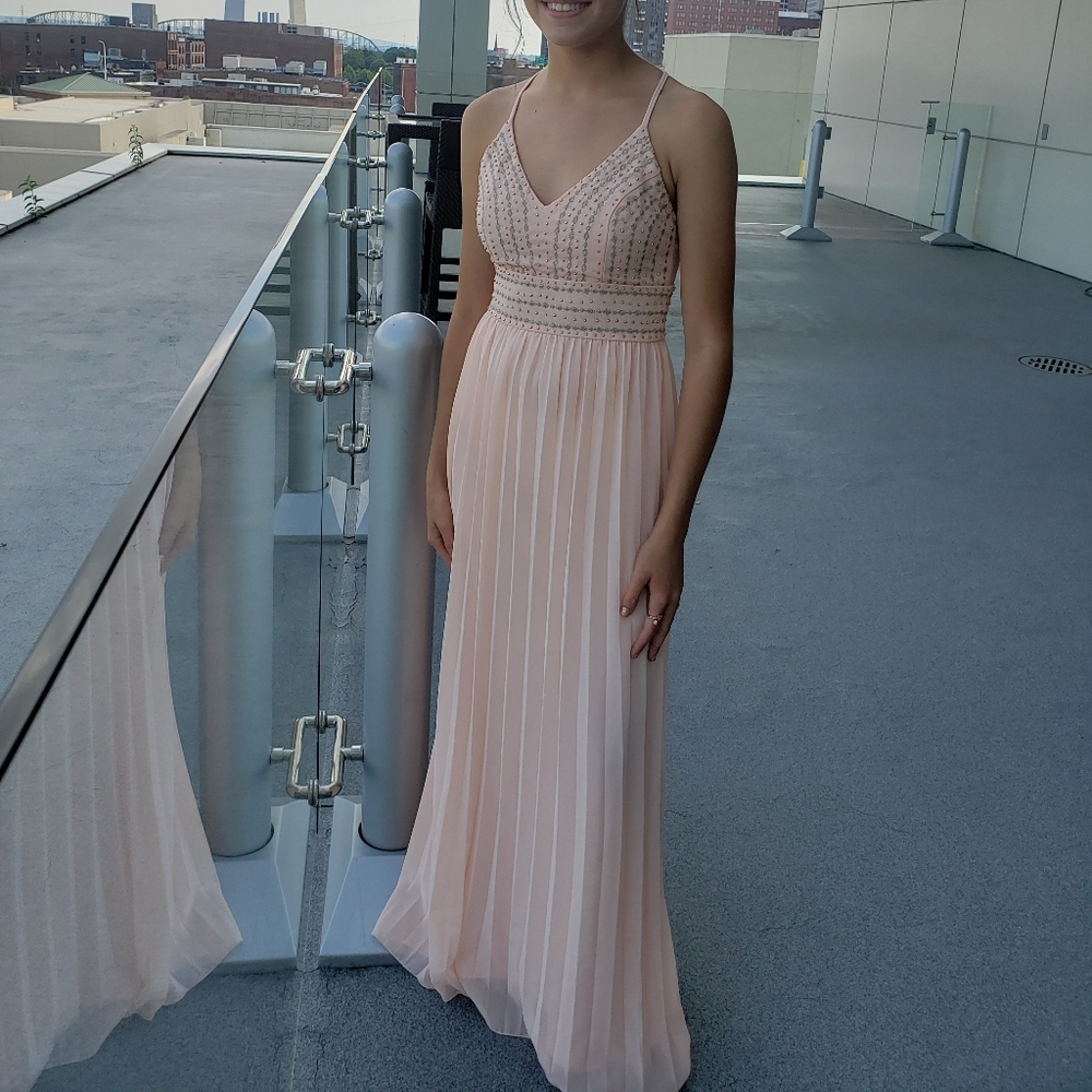 Lulu's Peach Prom Dress